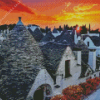 Sunset At Alberobello Diamond Painting