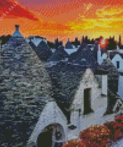 Sunset At Alberobello Diamond Painting