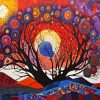 Sunset Mosaic Tree Diamond Painting