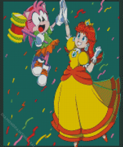 Super Mario Princess Daisy Diamond Painting