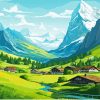 Switzerland Grindelwald Poster Diamond Painting