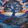 Sycamore Gap Tree Art Diamond Painting