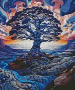 Sycamore Gap Tree Art Diamond Painting