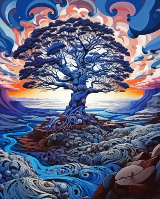 Sycamore Gap Tree Art Diamond Painting