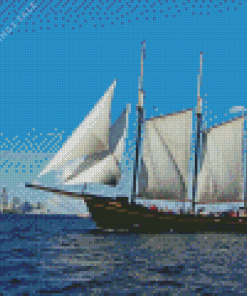 Tall Ship Sailing Diamond Painting