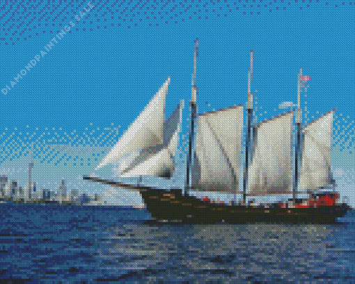 Tall Ship Sailing Diamond Painting