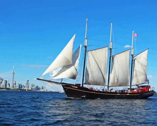 Tall Ship Sailing Diamond Painting