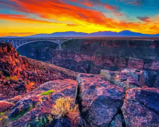 Taos Gorge Bridge Diamond Painting