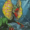 The Dilophosaurus Diamond Painting