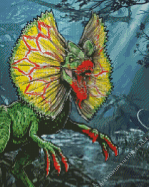 The Dilophosaurus Diamond Painting