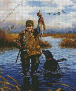 The Duck Hunter Diamond Painting