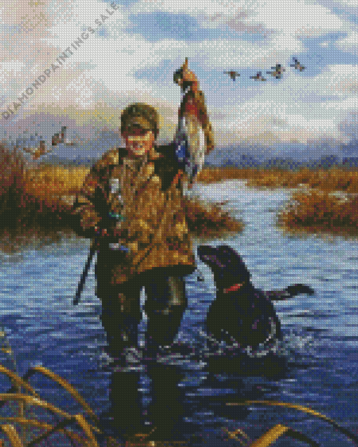 The Duck Hunter Diamond Painting