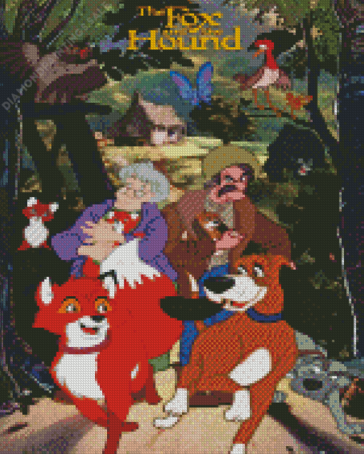 The Fox And The Hound Diamond Painting