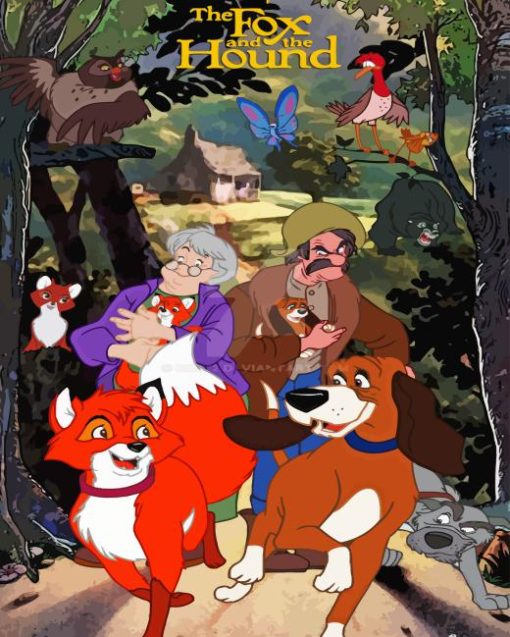 The Fox And The Hound Diamond Painting