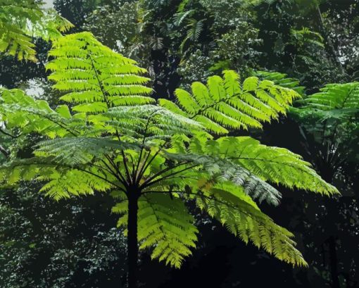 Tree Fern Diamond Painting