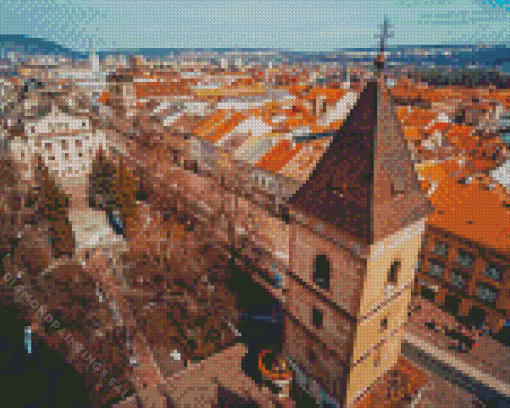 Urban Tower Kosice Slovakia Diamond Painting