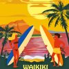 Waikiki Diamond Head Beach Diamond Painting