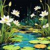 Water Lilies Pond Diamond Painting