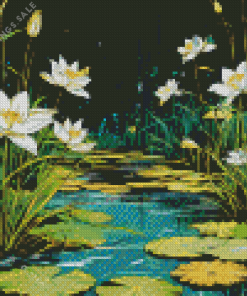 Water Lilies Pond Diamond Painting