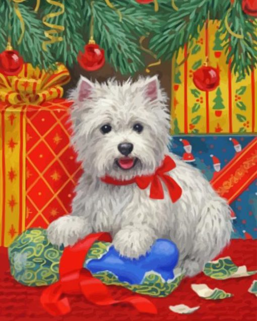 West Highland Christmas Diamond Painting