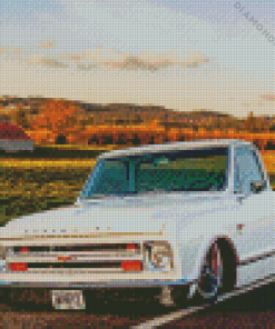 White 67c10 Chevy Diamond Painting