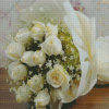 White Roses Bouquet Diamond Painting