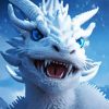 White Snow Dragon Diamond Painting