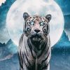 White Tiger And Moon Diamond Painting