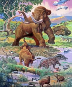 Woolly Mammoth In Jungle Diamond Painting