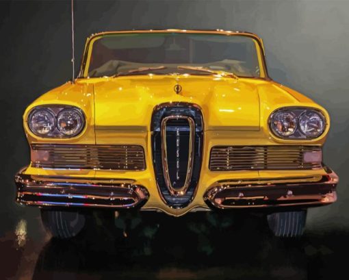 Yellow Edsel Front Diamond Painting