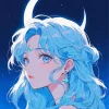 Anime Blue Female Diamond Painting