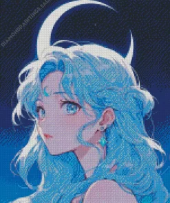 Anime Blue Female Diamond Painting