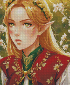Anime Blonde Elf Diamond Painting