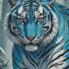Anime Blue Tiger Diamond Painting