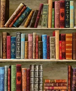 Antique Book Shelf Diamond Painting