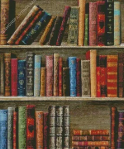 Antique Book Shelf Diamond Painting