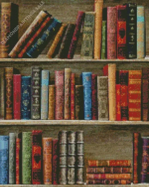 Antique Book Shelf Diamond Painting