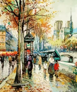 Antoine Blanchard Paris Street Scene Diamond Painting