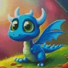 Baby Blue Dragon Diamond Painting