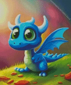 Baby Blue Dragon Diamond Painting