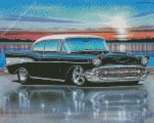Black 57 Chevy Diamond Painting