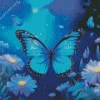 Blue And Black Butterfly Diamond Painting