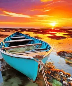Blue Boat Diamond Painting