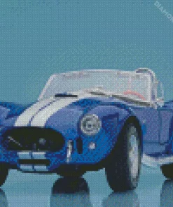 Blue Cobra Car Diamond Painting