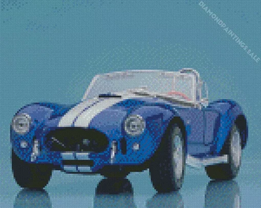 Blue Cobra Car Diamond Painting