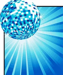 Blue Disco Ball Diamond Painting