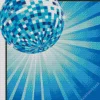 Blue Disco Ball Diamond Painting