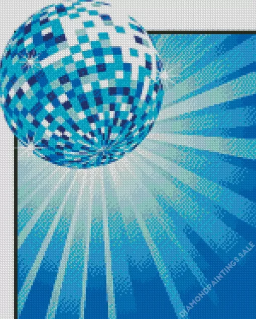 Blue Disco Ball Diamond Painting