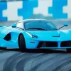 Blue Ferrari Car Diamond Painting