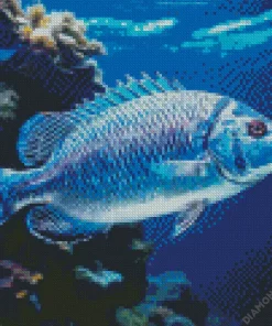 Blue Fish Underwater Diamond Painting